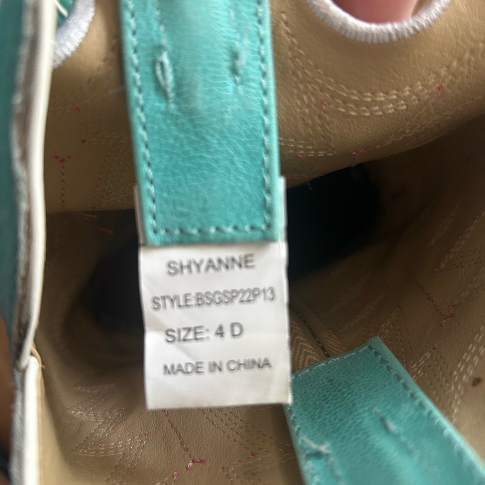 Shyanne Aqua Leather Boots